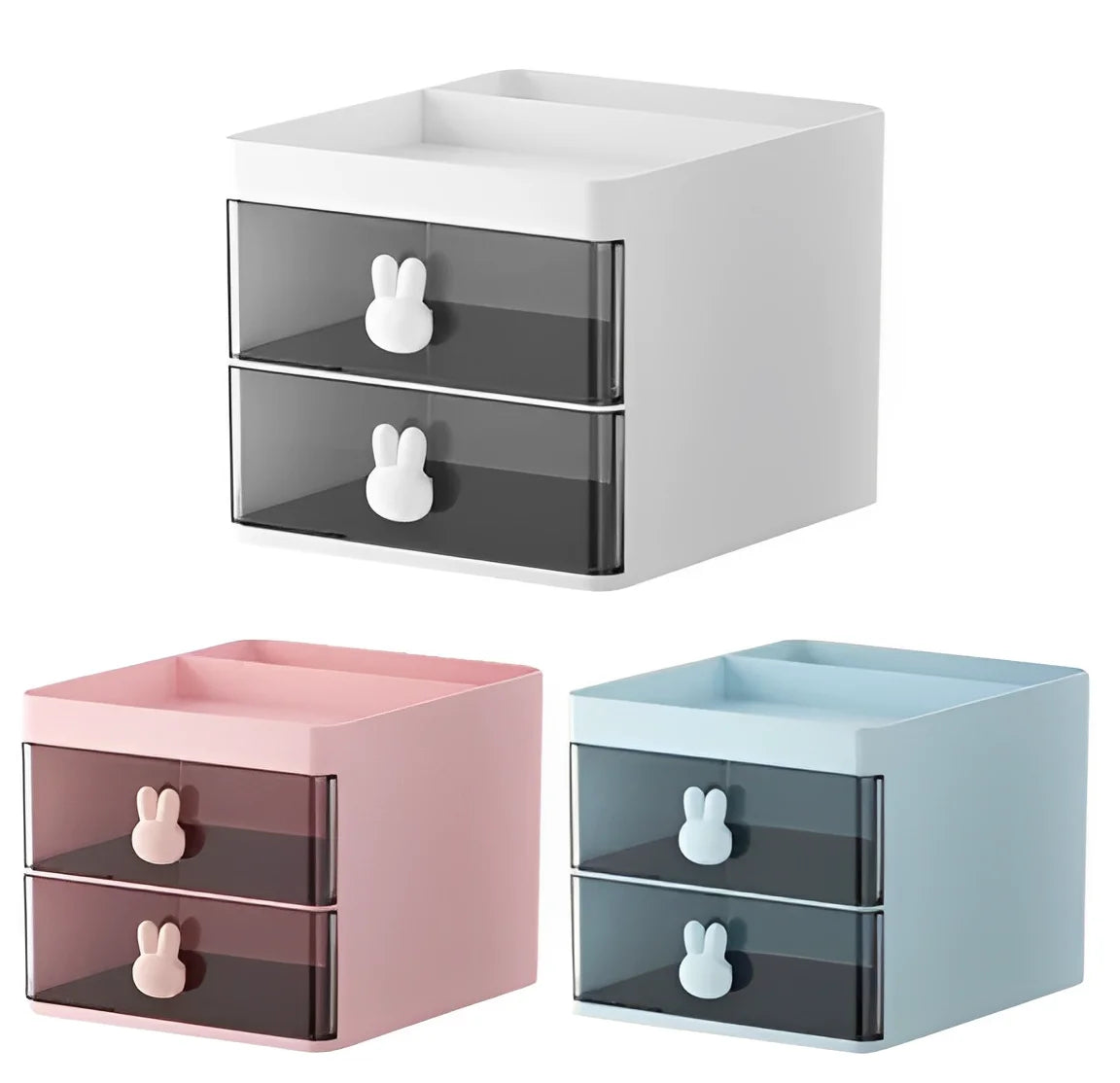 Organizador de Mesa Multifunções Coelho para Maquiagem e Escritório