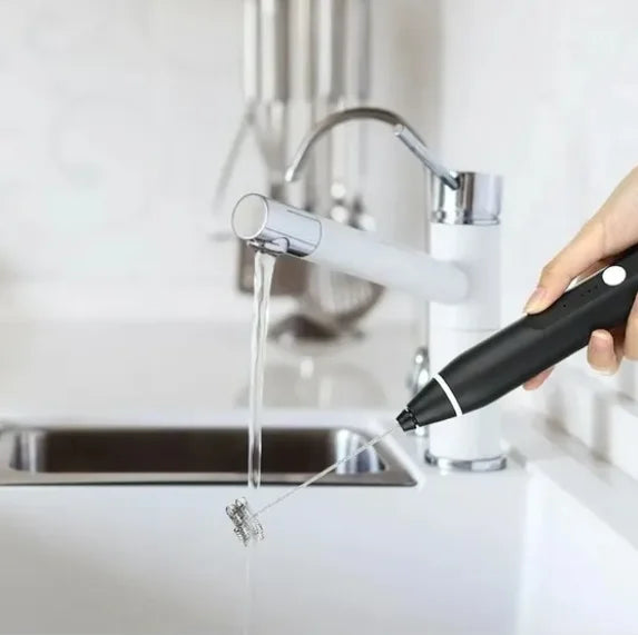 Mixer Elétrico 2 em 1 Recarregável para Ovos, Café e Leite