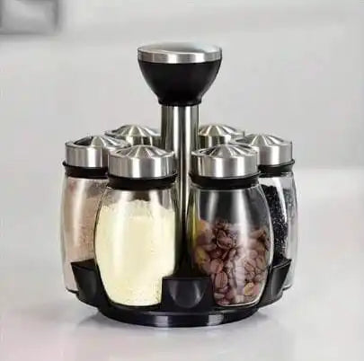 Porta Condimentos E Temperos Cozinha Giratório Armazenamento Saleiro