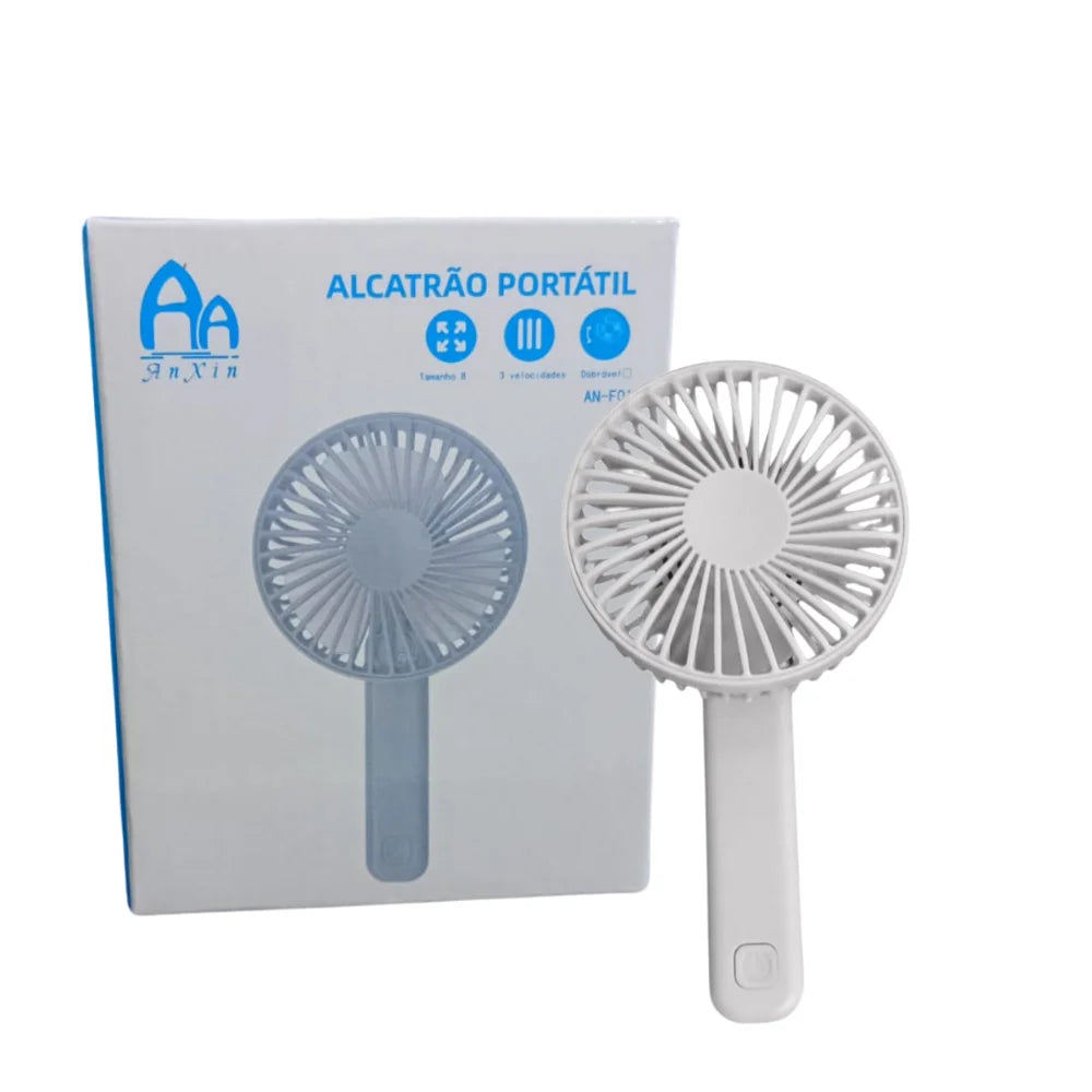 Mini Ventilador Portátil USB com 3 Hélices
