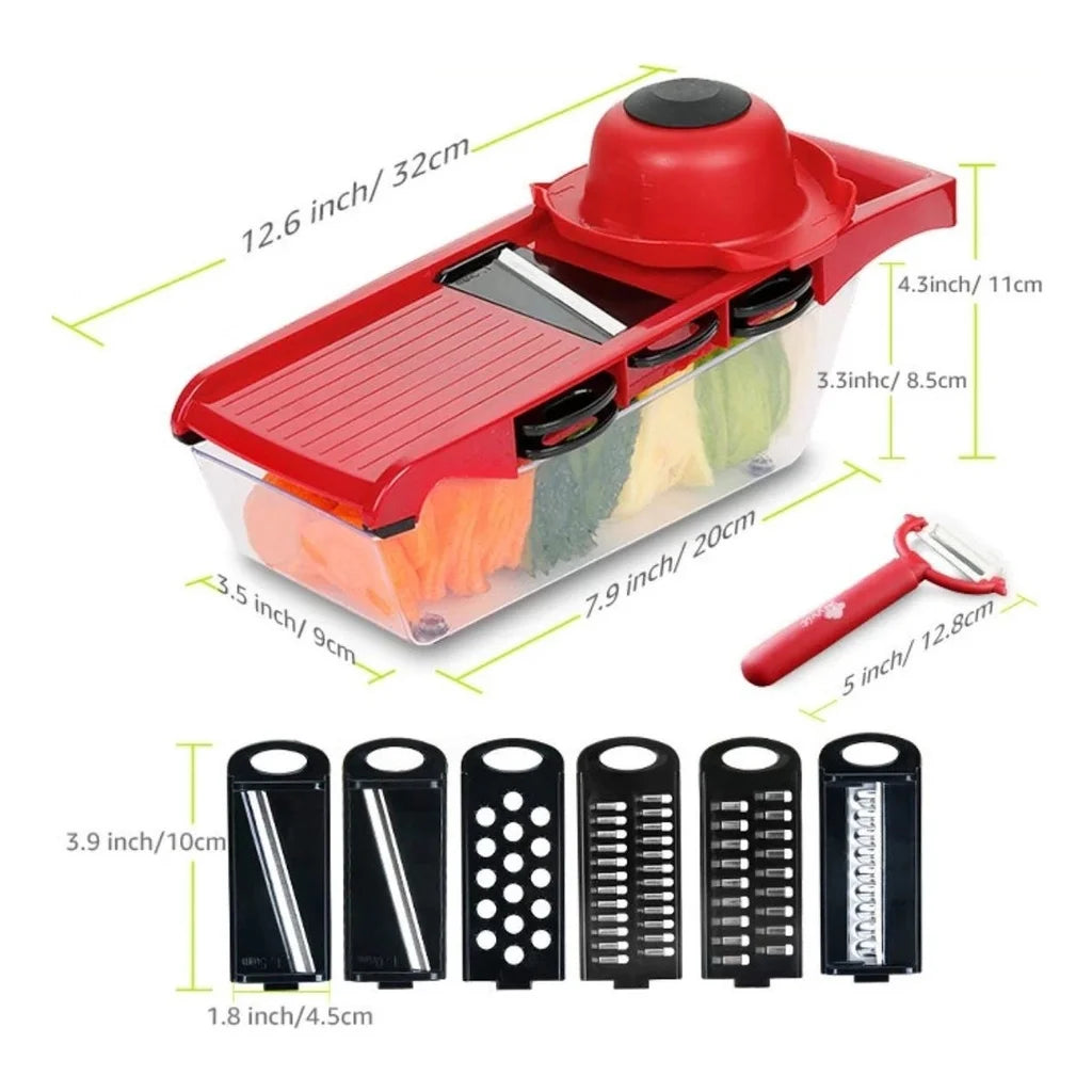 6 em 1 Cortador Mandoline Multifuncional
