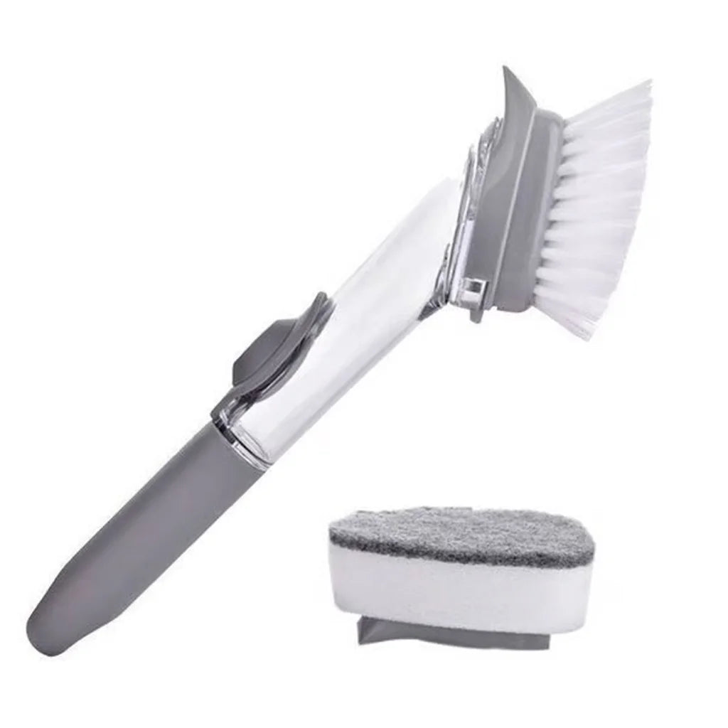 Escova de Limpeza 2 em 1 com Dispenser de Detergente