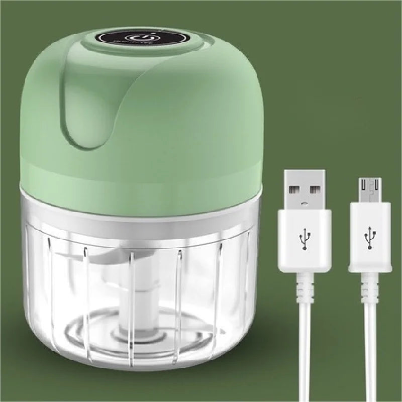 Mini Processador Elétrico Portátil 250ML USB com 3 Lâminas Inox