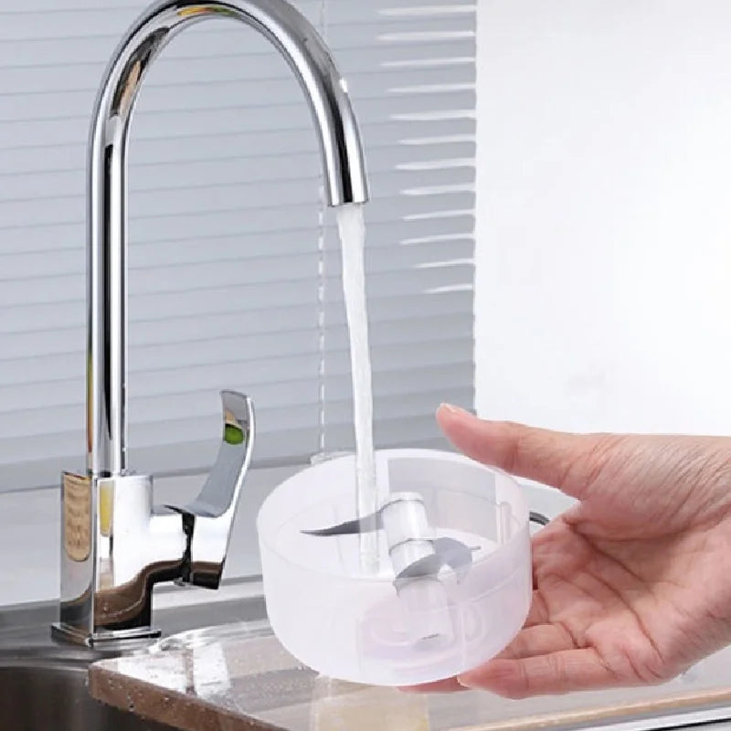 Mini Processador Elétrico Portátil 250ML USB com 3 Lâminas Inox