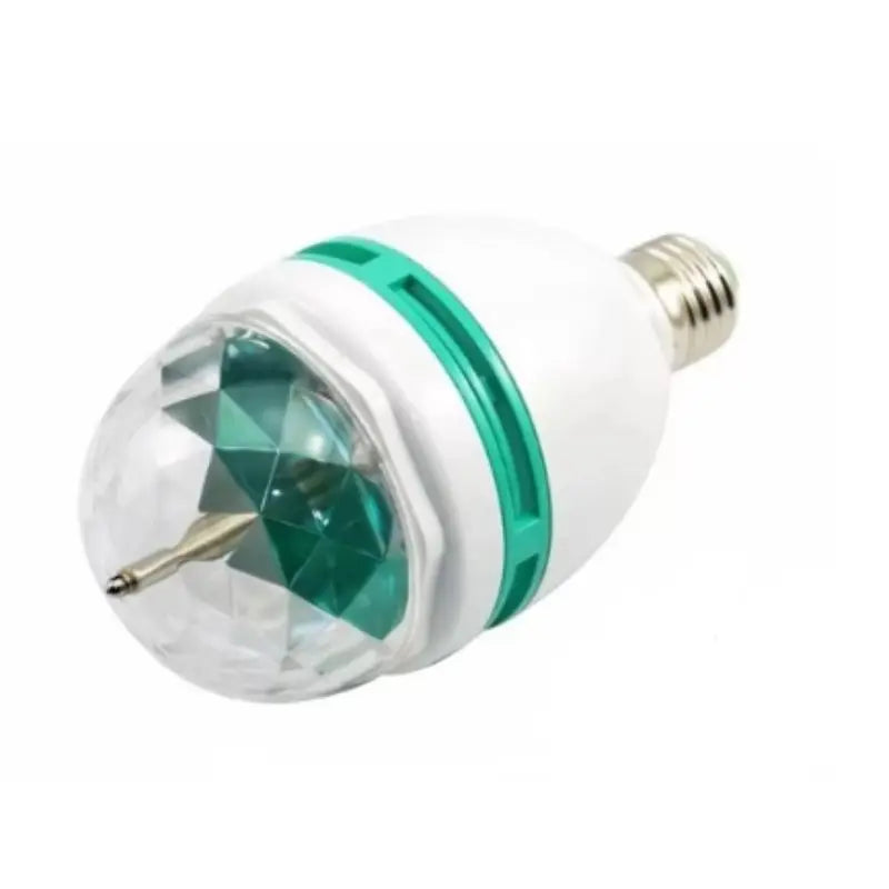 Lâmpada Rotativa RGB Bivolt para Festas com Adaptador