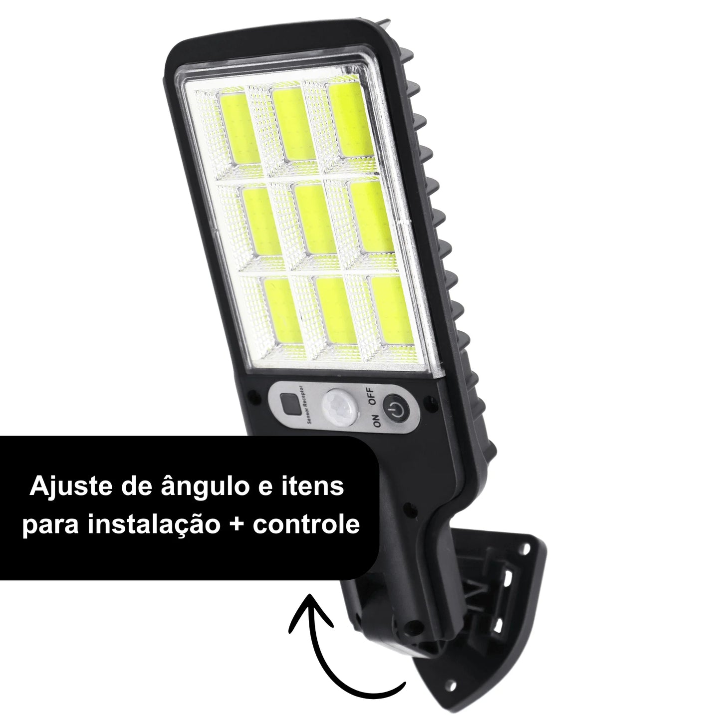 Mini Luminária Solar LED 60W com Sensor de Presença