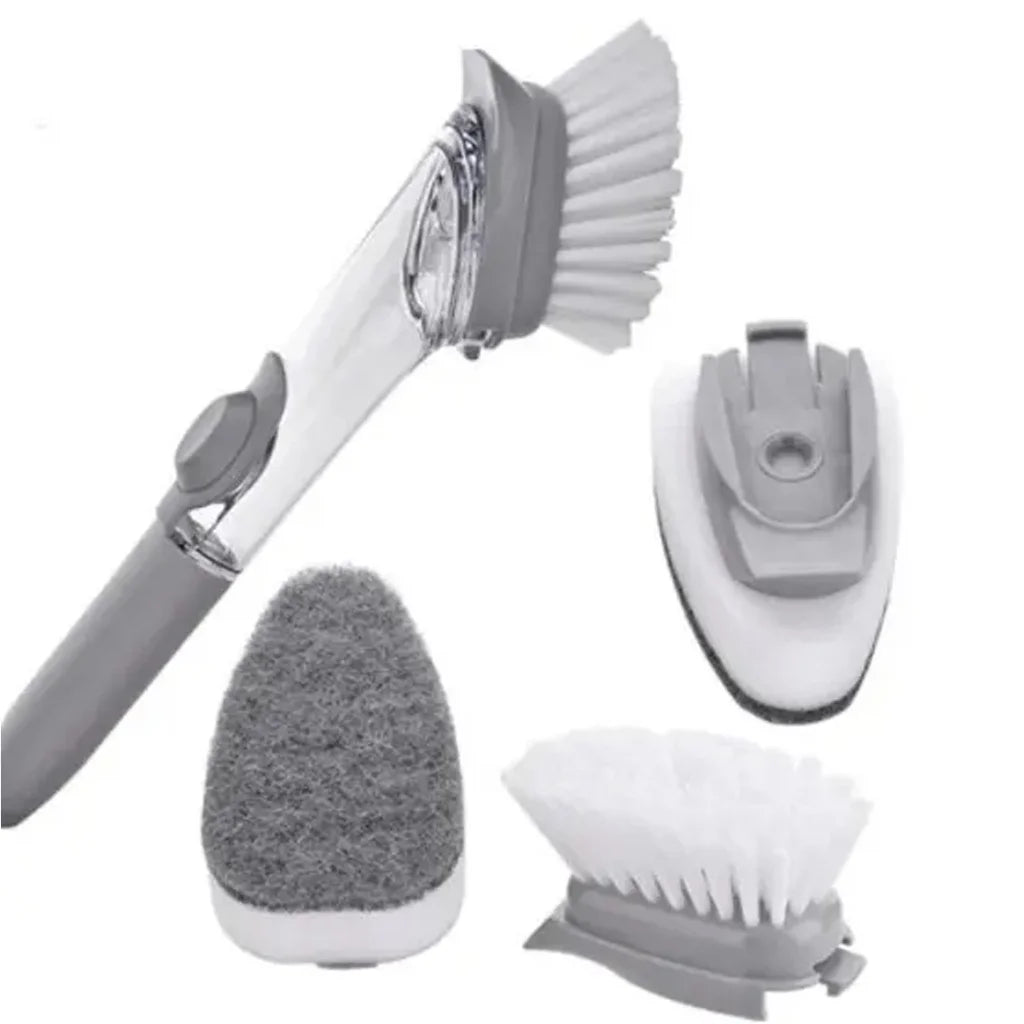 Escova de Limpeza 2 em 1 com Dispenser de Detergente