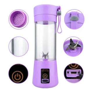 Mini Liquidificador Portátil USB 6 Lâminas Recarregável