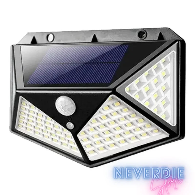 Luminária Solar com Sensor de Presença 100 LEDs 3 Funções