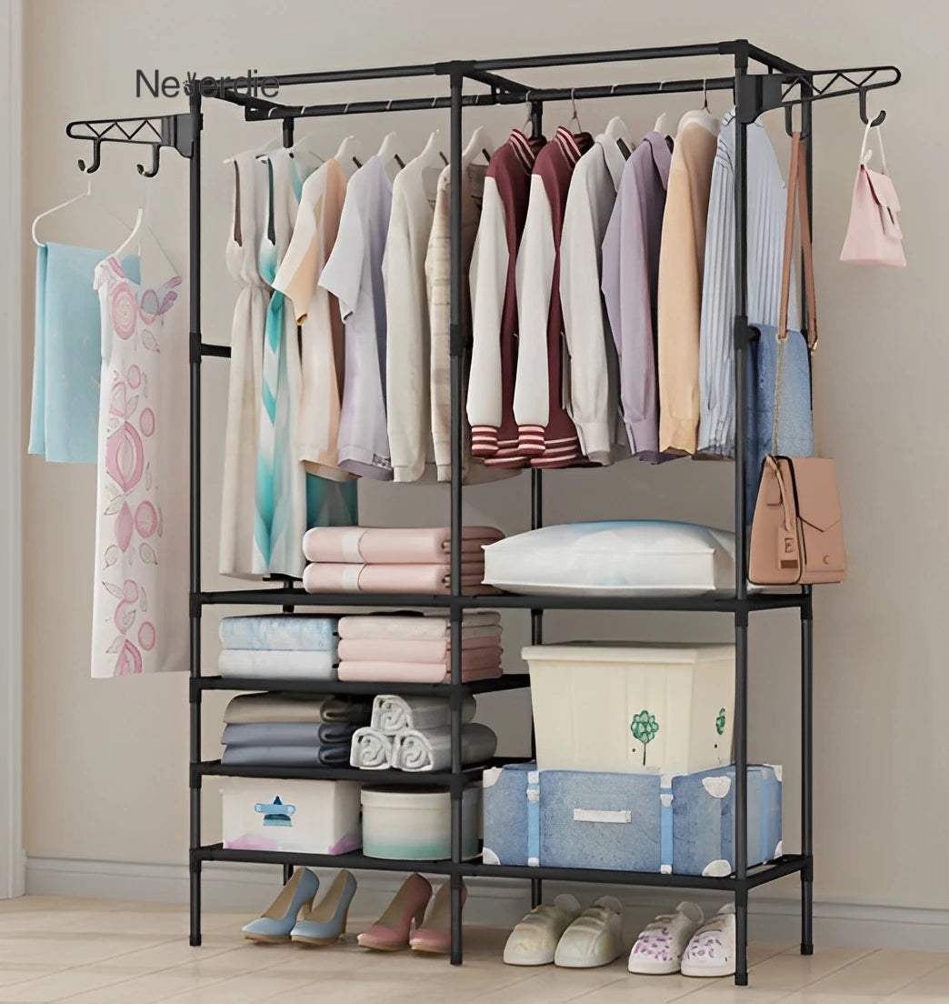 Arara Portátil Multiuso para Roupas – Organizador Desmontável