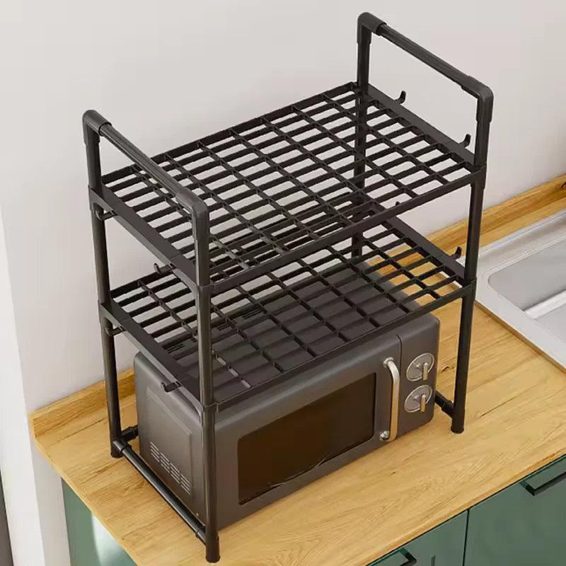 Prateleira para Micro-ondas com Suporte e Ganchos