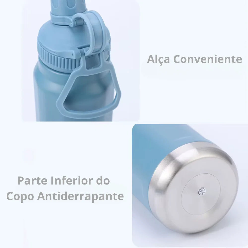 Garrafa Térmica 800ml com Alça e Bico Removível