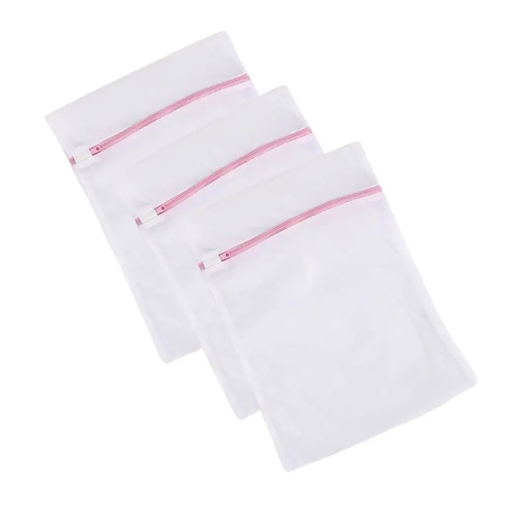 Kit 3 Sacos para Lavagem de Roupas Delicadas com Zíper