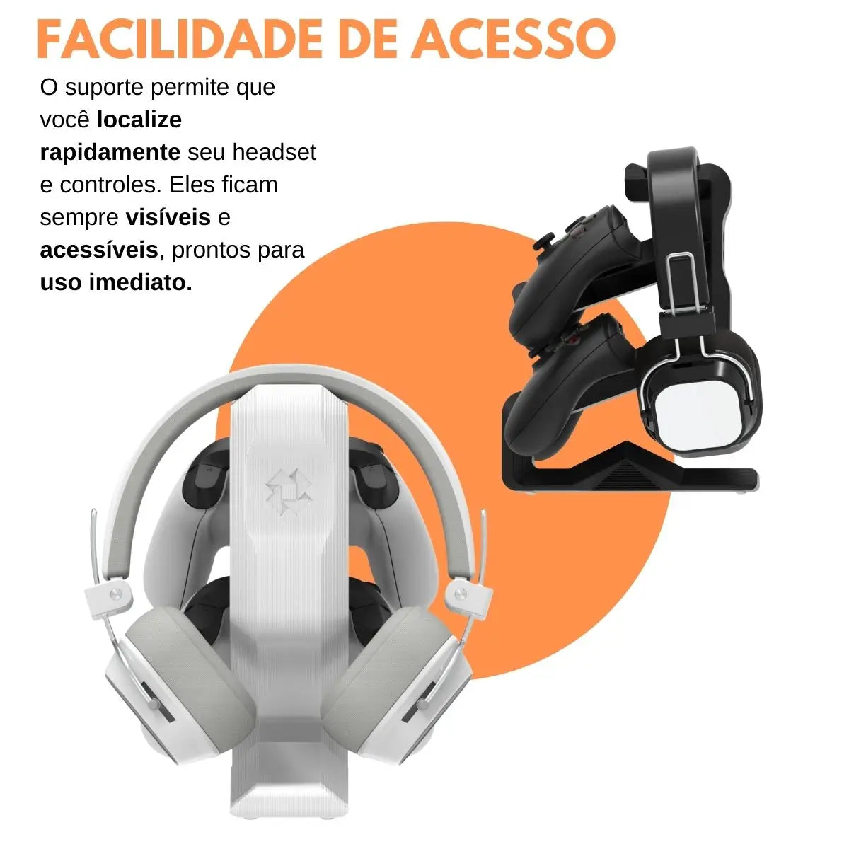 Suporte para 2 Controles e Headset - Xbox/PlayStation - ARTBOX3D