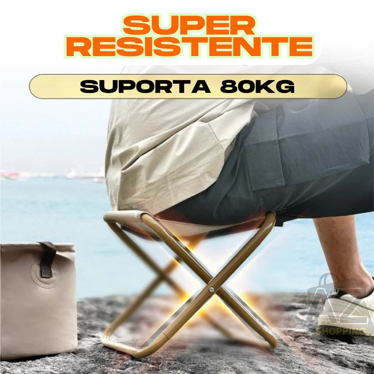 Cadeira Dobrável Mini Portátil para Camping e Praia