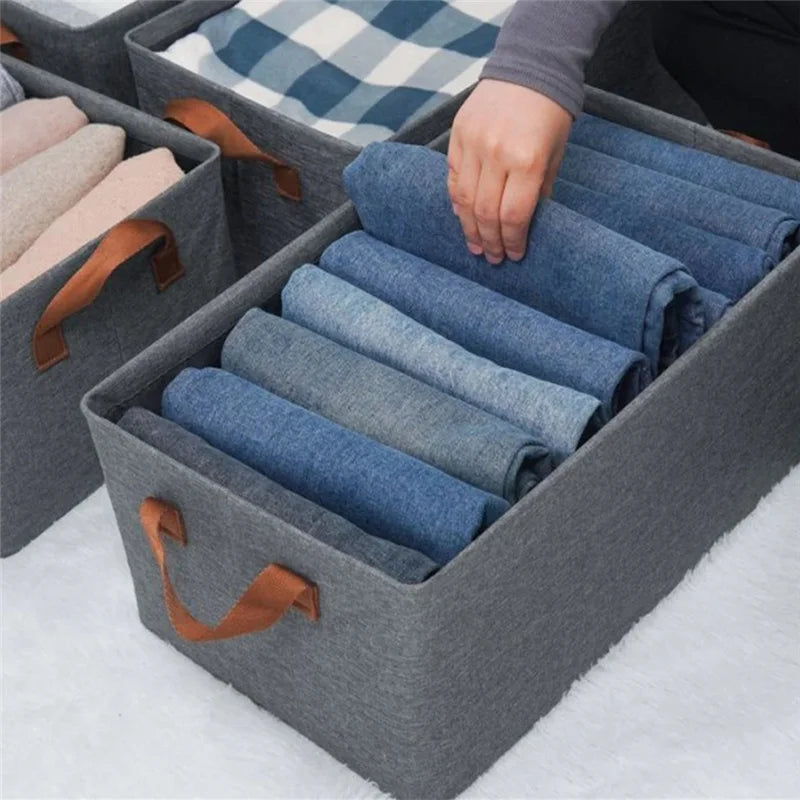 Large visible window clothing storage box Foldable home wardrobe sorting and organizing box; Lightweight underwear storage box