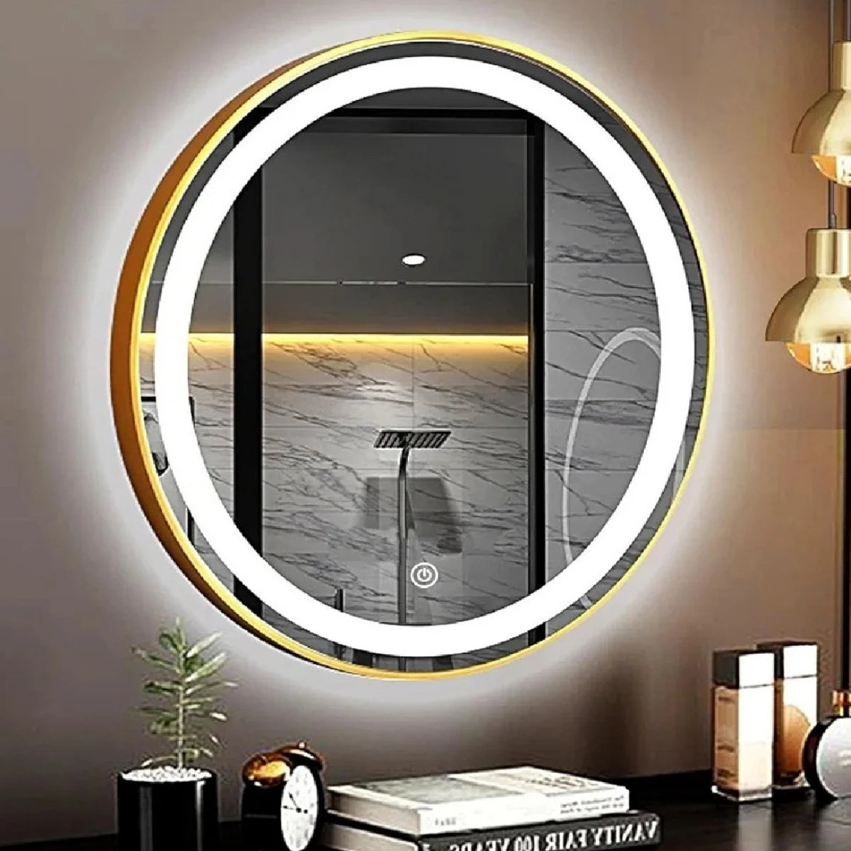 Espelho Redondo com LED Touch Bivolt 45cm