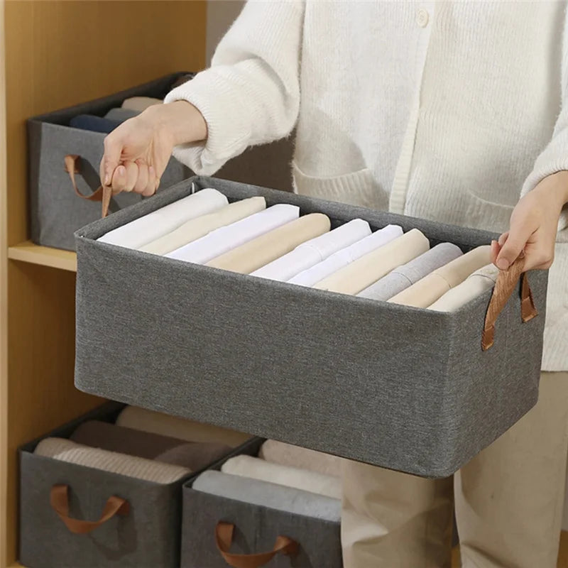 Large visible window clothing storage box Foldable home wardrobe sorting and organizing box; Lightweight underwear storage box