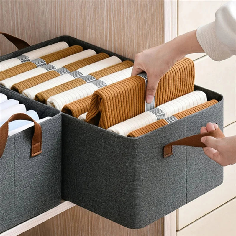 Caixa Organizadora Dobrável com Janela Visível para Roupas