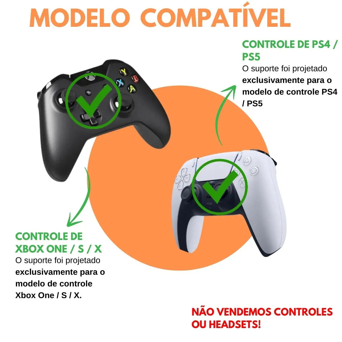 Suporte para 2 Controles e Headset - Xbox/PlayStation - ARTBOX3D