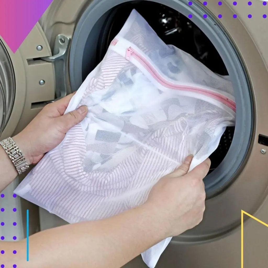 Kit 3 Sacos para Lavagem de Roupas Delicadas com Zíper