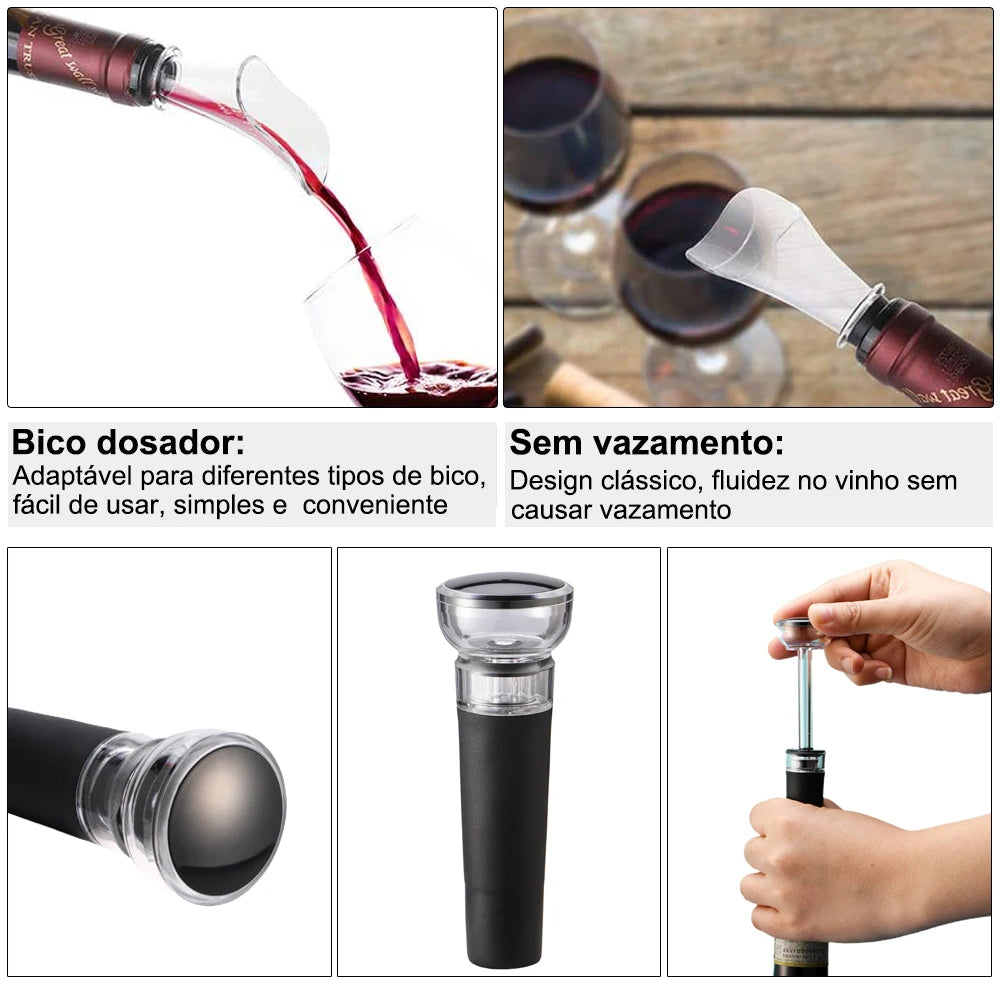 Abridor de Vinho Elétrico Automático Portátil