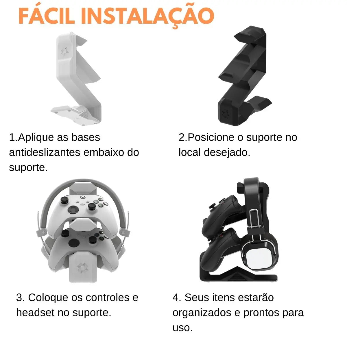 Suporte para 2 Controles e Headset - Xbox/PlayStation - ARTBOX3D