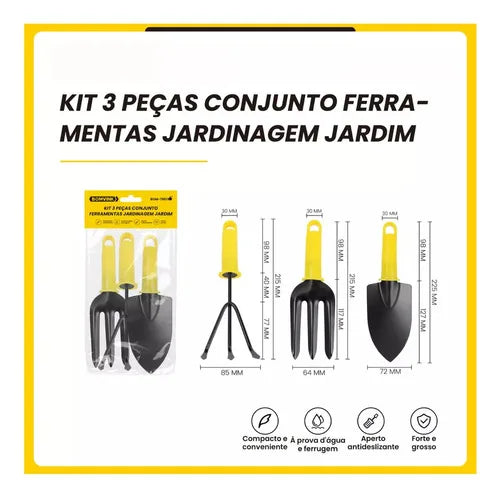 Kit de Ferramentas de Jardinagem 3 Peças