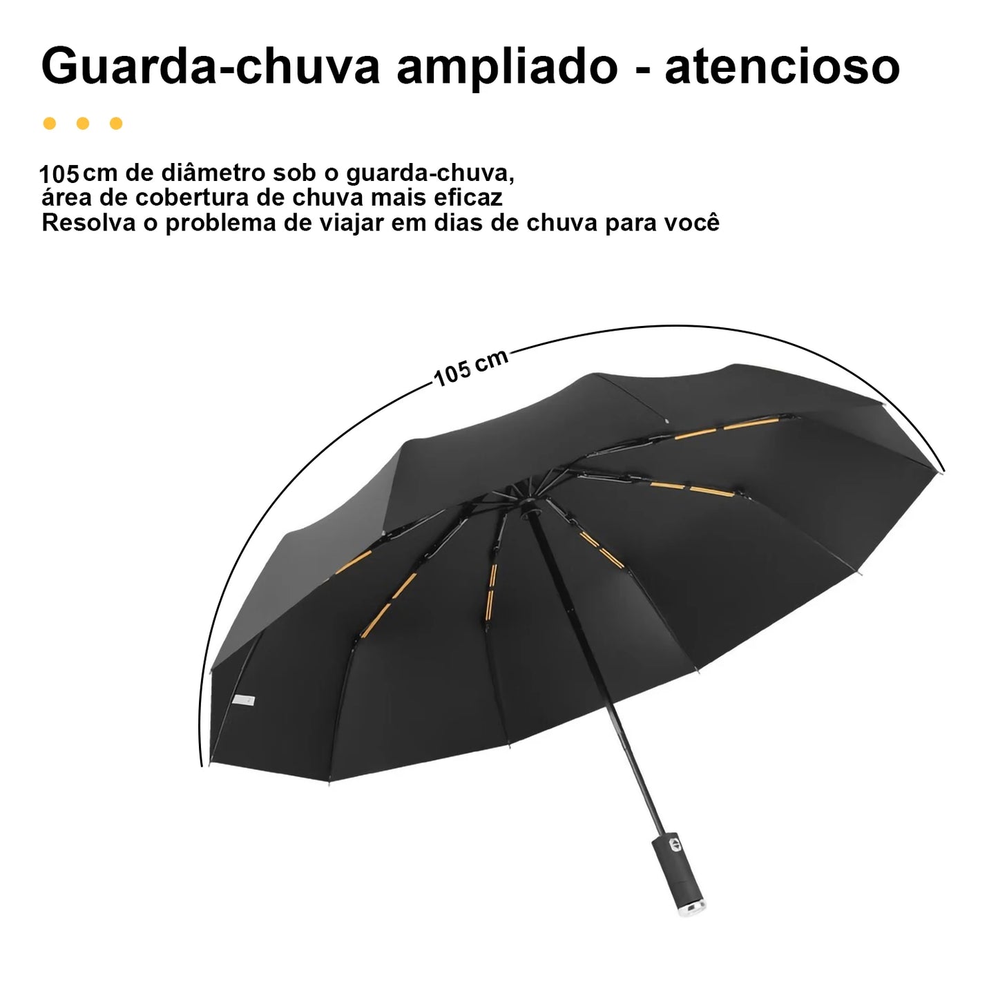 Guarda-chuva Automático 10 Varetas com LED e Proteção UV