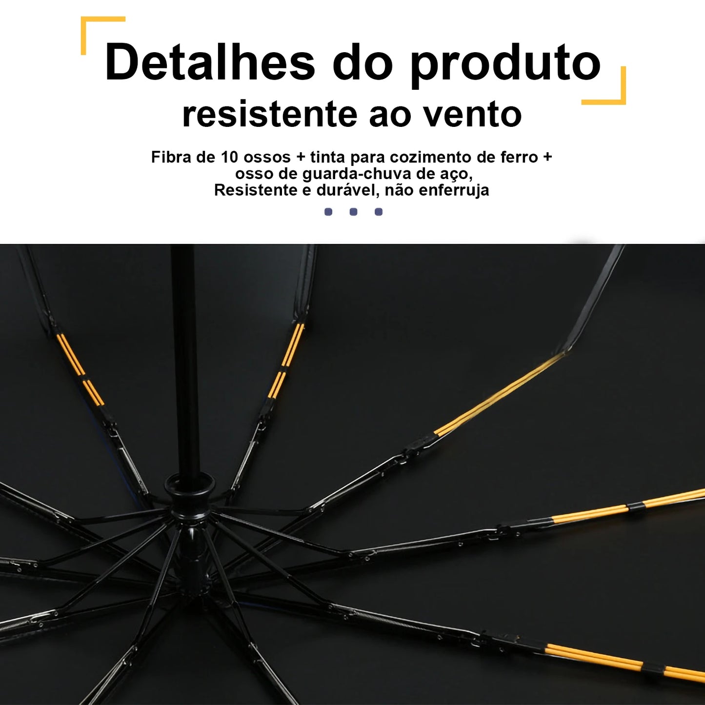 Guarda-chuva Automático 10 Varetas com LED e Proteção UV