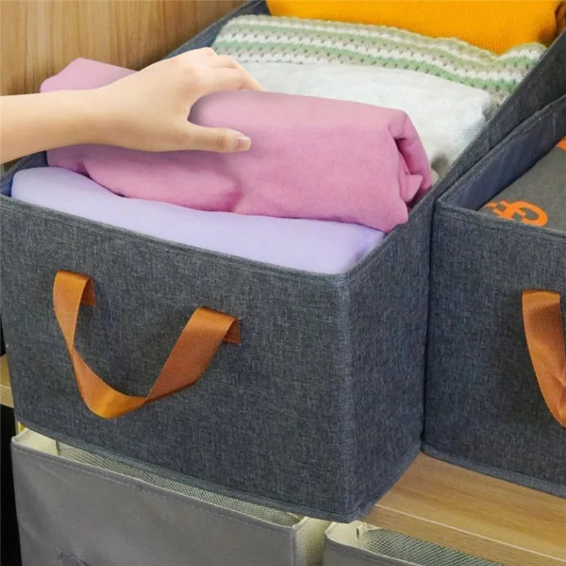 Large visible window clothing storage box Foldable home wardrobe sorting and organizing box; Lightweight underwear storage box