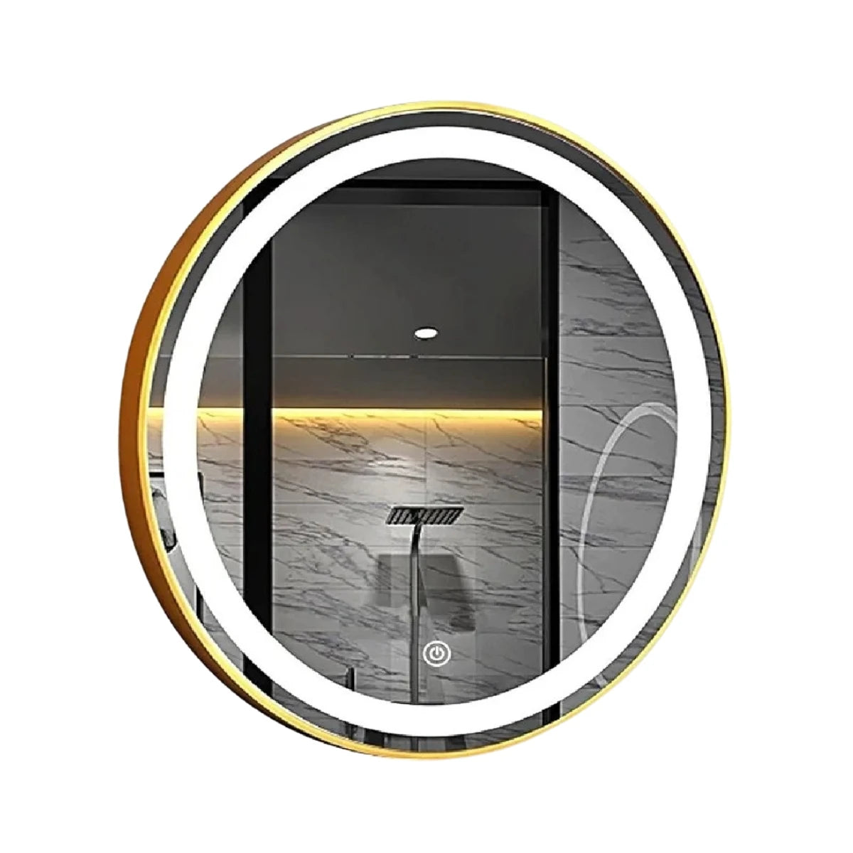 Espelho de Parede Redondo com Led Frontal Touch Bivolt 45cm