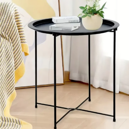 Mesa Auxiliar Metálica Desmontável 47x47x50cm – Design Moderno e Resistente