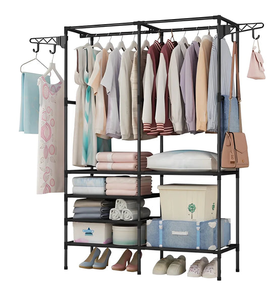 Arara Portátil Multiuso para Roupas – Organizador Desmontável