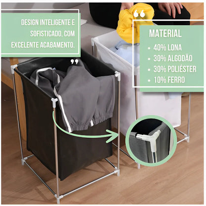 Cesto Organizador de Roupas Sujas Desmontável Minimalista