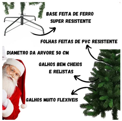 Árvore de Natal Verde Premium 120cm/150cm/180cm