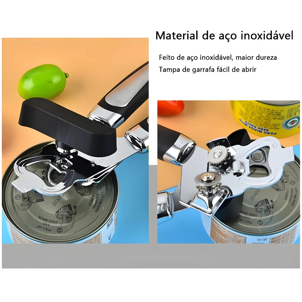 Abridor de Latas e Garrafas em Inox Profissional