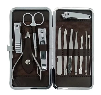Kit Portátil de Manicure com Cortador de Unhas, Pinça e Tesoura