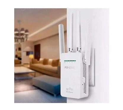 Repetidor Wi-Fi com 4 Antenas – Amplificador de Sinal