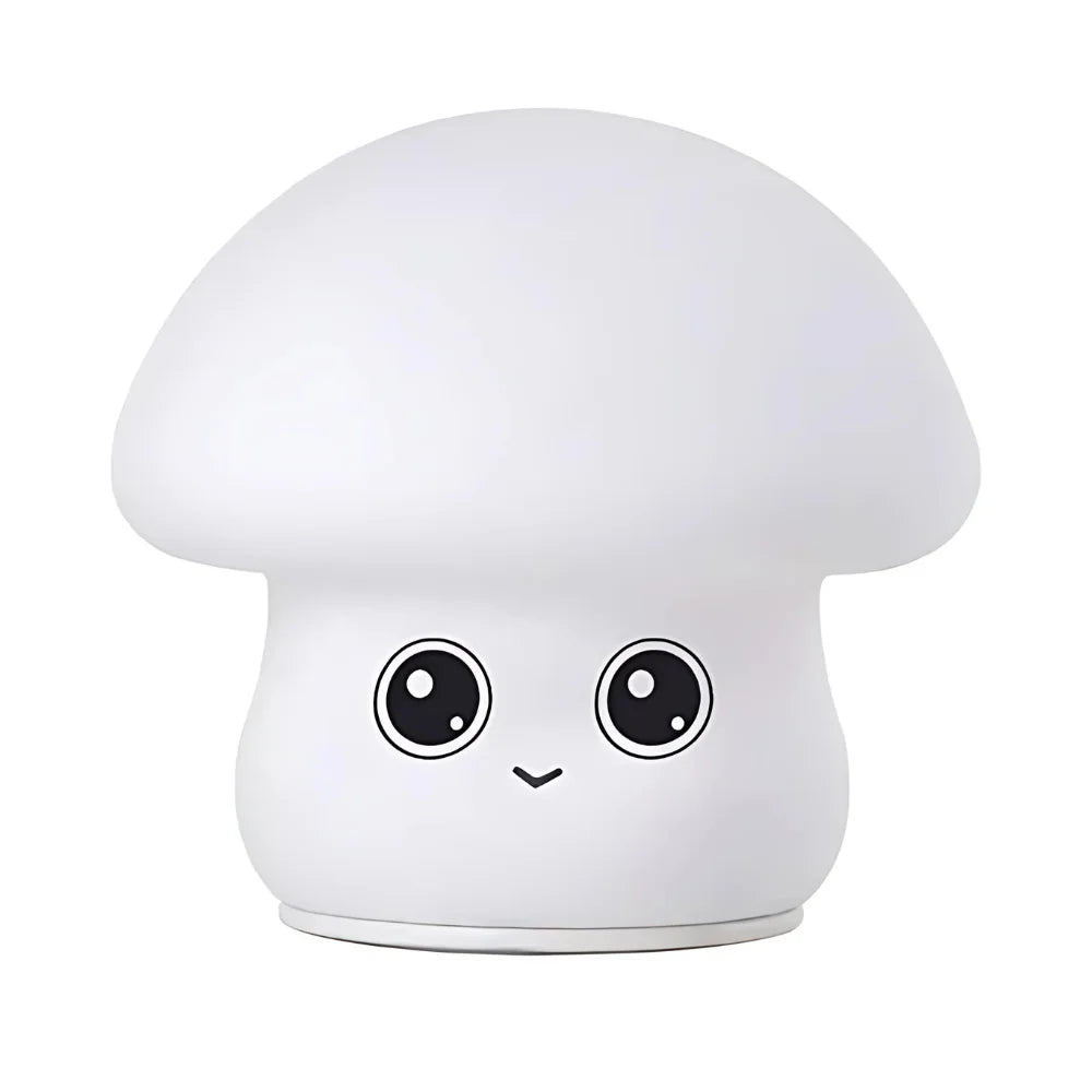 Mini Luminária Cogumelo de Silicone LED Recarregável com Toque