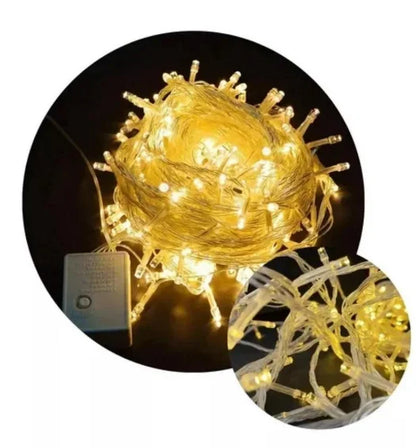 Cordão de Luzes Natalinas 9m com 100 LEDs e 8 Funções