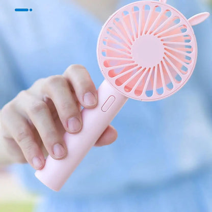 Mini Ventilador Portátil USB Recarregável Silencioso
