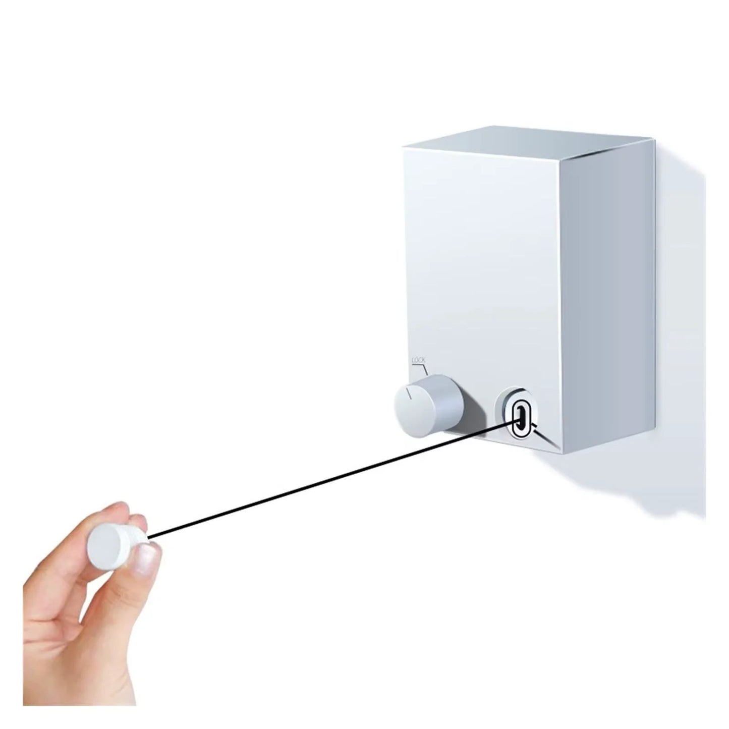 Varal Retrátil em Aço Inox – Compacto e Resistente