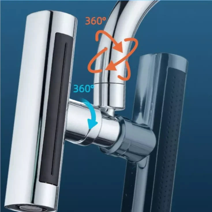 Extensor de Torneira 360° Inox – Arejador com 4 Modos