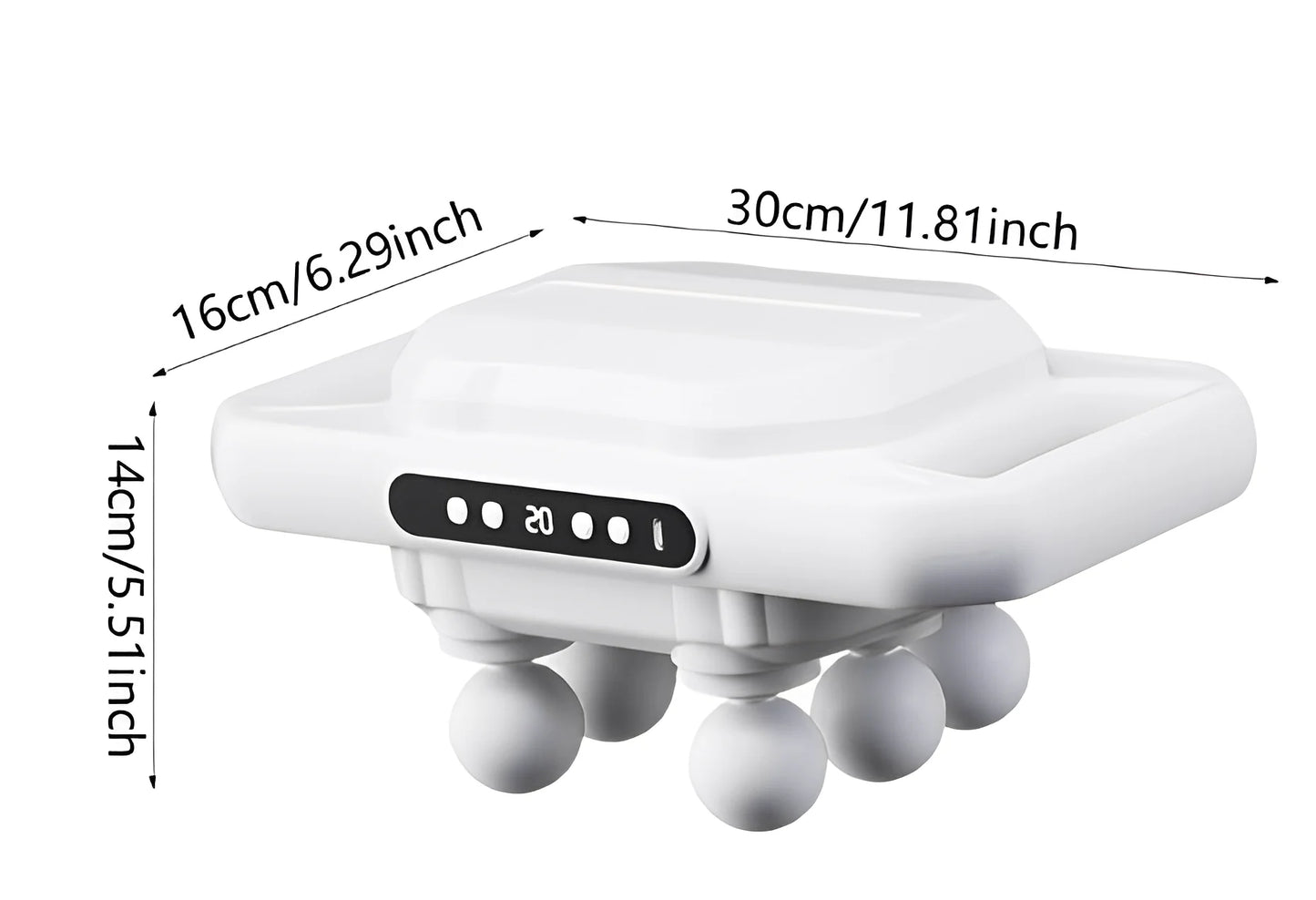 Massageador Muscular Wireless com 6 Cabeças – Relaxamento Fascia