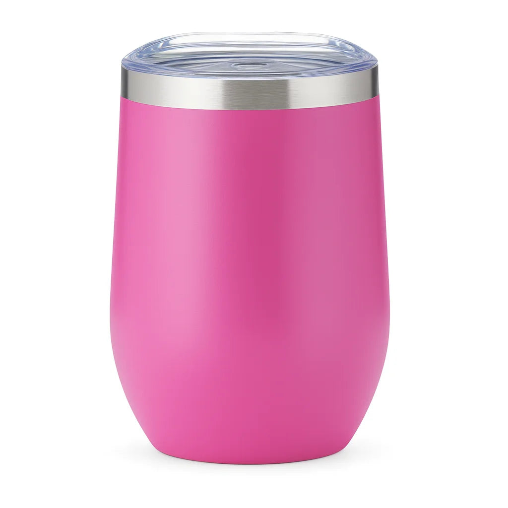 Copo Térmico Inox 360ml com Tampa Transparente – Parede Dupla