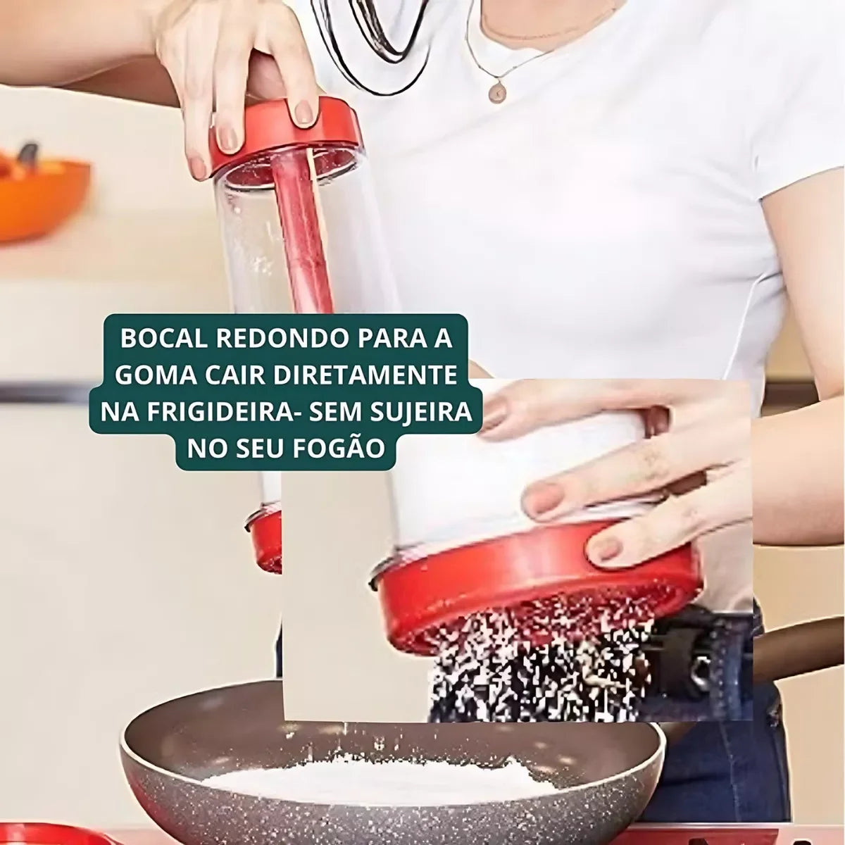 Peneira Dosadora Multipropósito em Aço Inox e Plástico