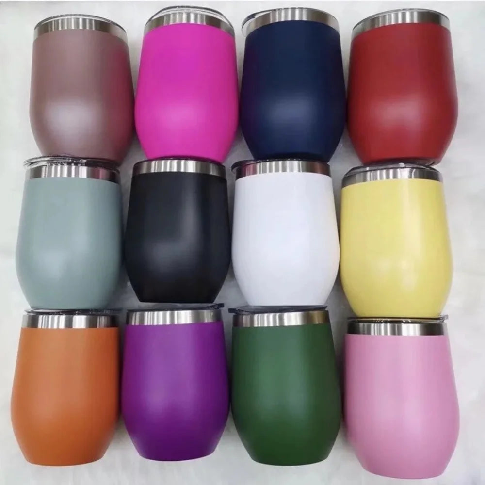 Copo Térmico Inox 360ml com Tampa Transparente – Parede Dupla