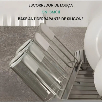 Escorredor de Louça Compacto Onistek ON SM011 – Estrutura em Ferro e Plástico