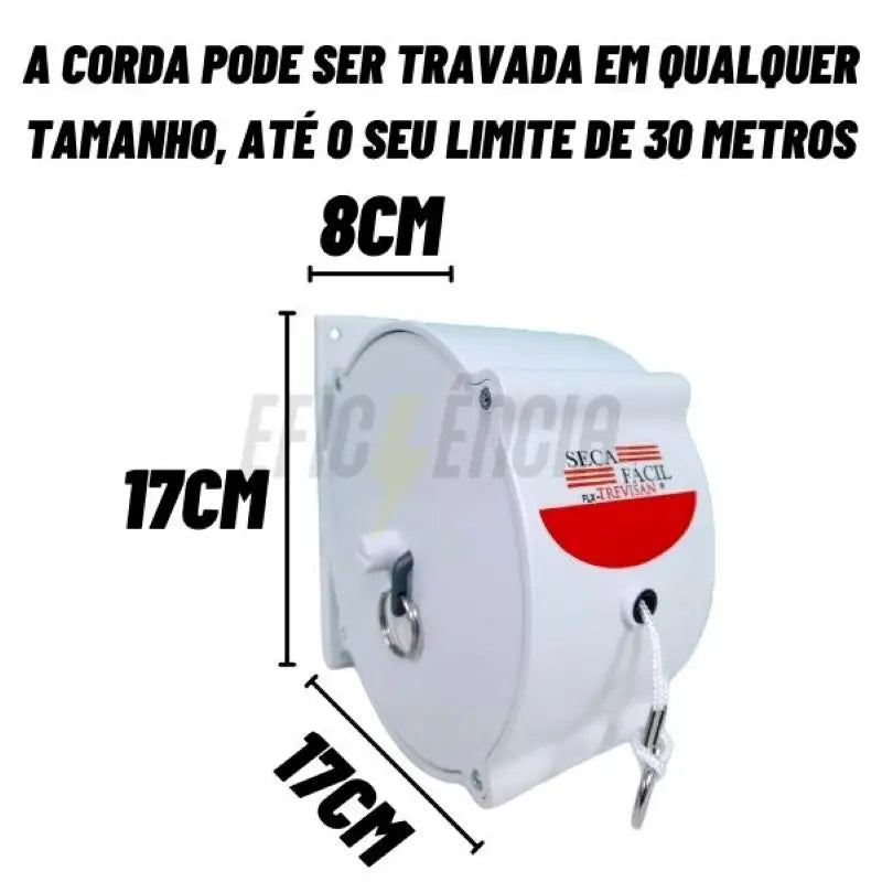 Corda de Varal Retrátil 30m Fácil de Secar